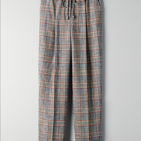Aritzia Wilfred Alto Plaid Pant Size Large - Picture 2 of 4